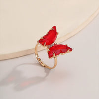 Thumbnail for Chic Colorful Zirconia Butterfly Ring - ArtGalleryZen