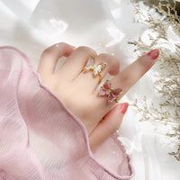 Thumbnail for Chic Crystal Butterfly Ring - ArtGalleryZen