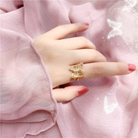 Thumbnail for Chic Crystal Butterfly Ring - ArtGalleryZen