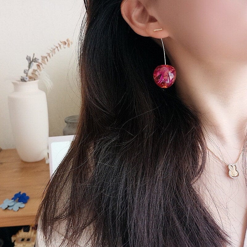 Chic Crystal Cherry Dangle Earrings - ArtGalleryZen
