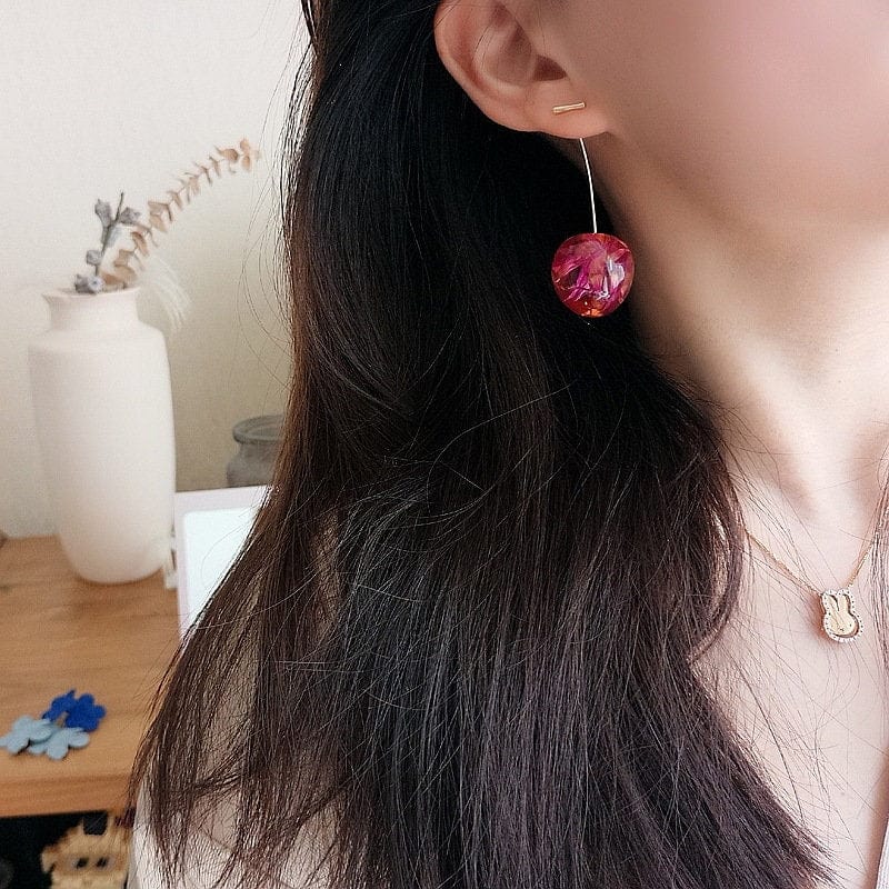 Chic Crystal Cherry Dangle Earrings - ArtGalleryZen