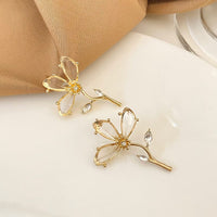 Thumbnail for Chic Crystal Floral Dangle Earrings - ArtGalleryZen