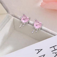 Thumbnail for Chic Crystal Heart Melting Earrings - ArtGalleryZen