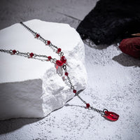 Thumbnail for Chic Crystal Pendant Y Necklace - ArtGalleryZen