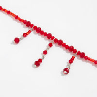 Thumbnail for Chic Crystal Tassel Blood Drop Choker Necklace - ArtGalleryZen