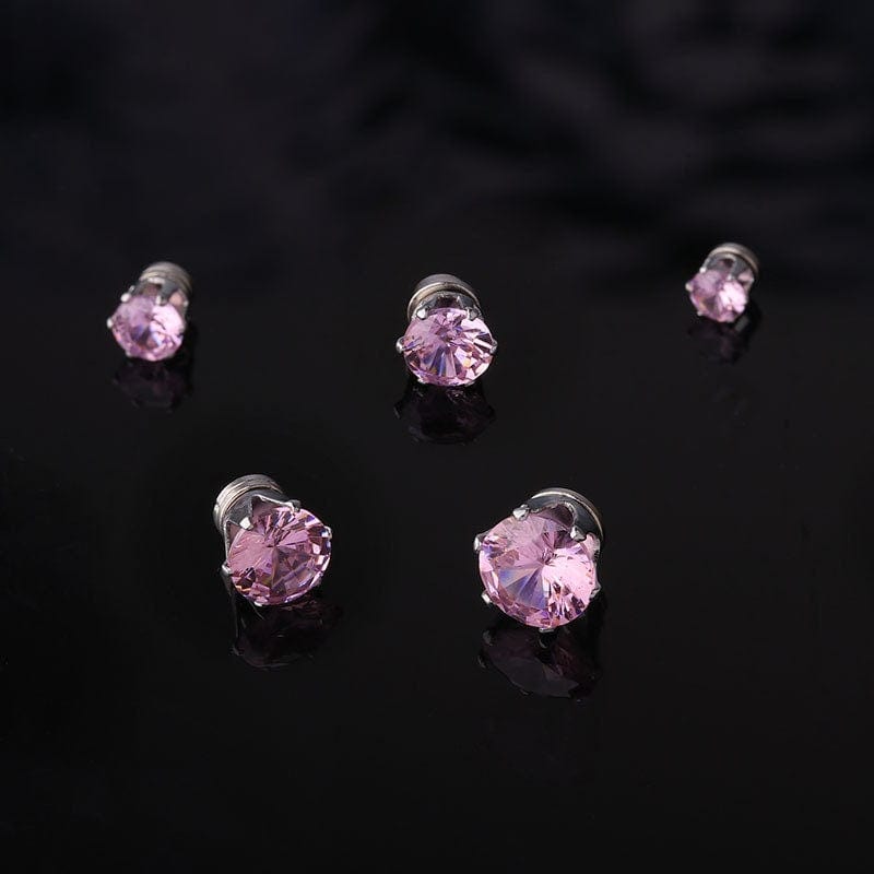 Chic Cubic Zirconia Helix Non Piercing Magnetic Stud Earring - ArtGalleryZen
