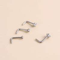 Thumbnail for Chic Cubic Zirconia Titanium Nose Piercing Nose Stud - ArtGalleryZen