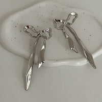 Thumbnail for Chic Curved Ribbon Bowknot Stud Earrings - ArtGalleryZen