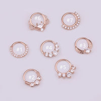 Thumbnail for Chic CZ Inlaid 22 Gauge Nose Piercing Hoop Nose Ear Ring - ArtGalleryZen