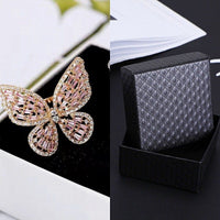 Thumbnail for Chic CZ Inlaid Adjustable Butterfly Ring - ArtGalleryZen