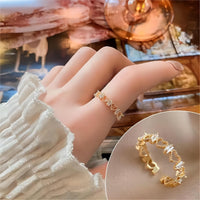 Thumbnail for Chic CZ Inlaid Adjustable Hollowed-out Heart Ring - ArtGalleryZen