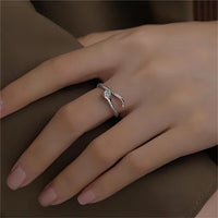 Thumbnail for Chic CZ Inlaid Adjustable Snake Ring - ArtGalleryZen