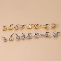 Thumbnail for Chic CZ Inlaid Comet Angel Wings Heart Nose Piercing Nose Stud - ArtGalleryZen