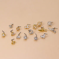 Thumbnail for Chic CZ Inlaid Comet Angel Wings Heart Nose Piercing Nose Stud - ArtGalleryZen