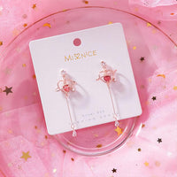 Thumbnail for Chic CZ Inlaid Crystal Heart Dangle Earrings - ArtGalleryZen