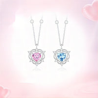 Thumbnail for Chic CZ Inlaid Crystal Heart Necklace - ArtGalleryZen