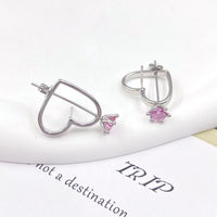 Thumbnail for Chic CZ Inlaid Cupid Arrow Heart Earrings - ArtGalleryZen