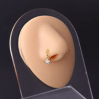 Thumbnail for Chic CZ Inlaid Dangling Nose Piercing Nose Hoop - ArtGalleryZen