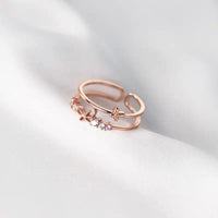Thumbnail for Chic CZ Inlaid Duo Butterfly Ring - ArtGalleryZen