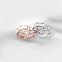 Thumbnail for Chic CZ Inlaid Duo Butterfly Ring - ArtGalleryZen