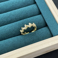 Thumbnail for Chic CZ Inlaid Enamel Butterfly Open Ring - ArtGalleryZen