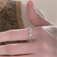 Thumbnail for Chic CZ Inlaid Enamel Butterfly Open Ring - ArtGalleryZen