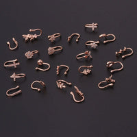 Thumbnail for Chic CZ Inlaid Floral Butterfly Heart Star Non Piercing Ear Nose Cuff - ArtGalleryZen