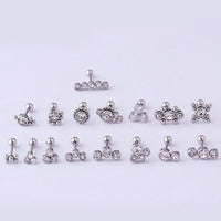 Thumbnail for Chic CZ Inlaid Helix Piercing Stud Earring - ArtGalleryZen