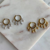 Thumbnail for Chic CZ Inlaid Moon Phase Star Tassel Earrings - ArtGalleryZen