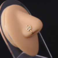 Thumbnail for Chic CZ Inlaid Non Piercing Adjustable Nose Ring - ArtGalleryZen