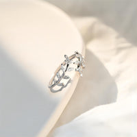 Thumbnail for Chic CZ Inlaid Olive Branch Ring - ArtGalleryZen