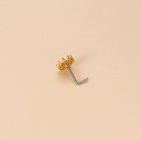 Thumbnail for Chic CZ Inlaid Opal Astronaut Alien Floral Heart Nose Piercing Nose Stud - ArtGalleryZen