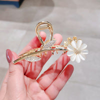 Thumbnail for Chic CZ Inlaid Opal Daisy Flower Chignon Claw Clip Hair Clip - ArtGalleryZen