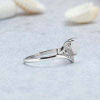 Thumbnail for Chic CZ Inlaid Opal Heart Ring - ArtGalleryZen