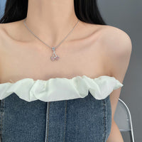 Thumbnail for Chic CZ Inlaid Pink Cherry Pendant Necklace - ArtGalleryZen