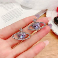 Thumbnail for Chic CZ Inlaid Purple Saturn Necklace Earrings Bracelet Set - ArtGalleryZen