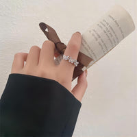 Thumbnail for Chic CZ Inlaid Silver Butterfly Ring - ArtGalleryZen