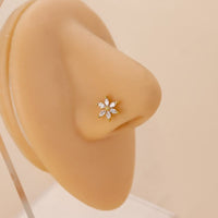 Thumbnail for Chic CZ Inlaid Snake Bat Cloud Floral Cross Heart Nose Piercing Nose Stud - ArtGalleryZen