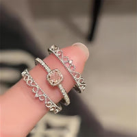 Thumbnail for Chic CZ Inlaid Stackable Pink Crystal Ring - ArtGalleryZen