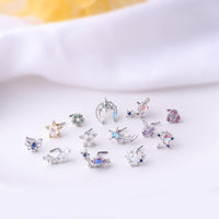 Thumbnail for Chic CZ Inlaid Surgical Steel Nose Piercing Nose Stud - ArtGalleryZen