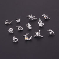 Thumbnail for Chic CZ Inlaid Titanium Nose Piercing Nose Stud - ArtGalleryZen