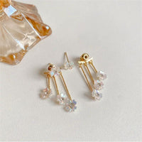 Thumbnail for Chic CZ Inlaid Transformable Floral Dangle Stud Earrings - ArtGalleryZen