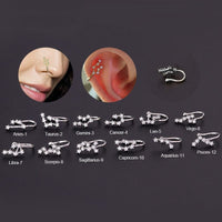 Thumbnail for Chic CZ Inlaid Zodiac Non Piercing Nose Cuff Nose Ring - ArtGalleryZen