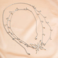 Thumbnail for Chic Dainty Layered Butterfly Crystal Tassel Belly Chain - ArtGalleryZen