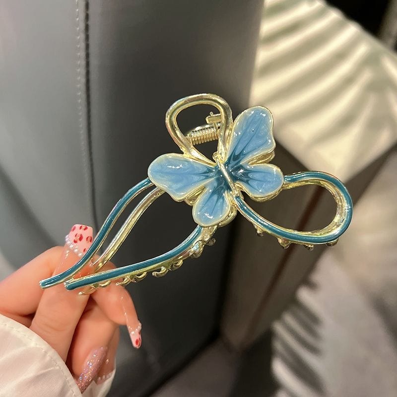 Chic Enamel Colorful Butterfly Chignon Claw Clip Hair Clip - ArtGalleryZen