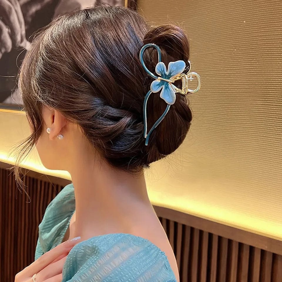 Chic Enamel Colorful Butterfly Chignon Claw Clip Hair Clip - ArtGalleryZen