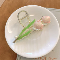Thumbnail for Chic Enamel Duo Tulip Chignon Claw Clip Hair Claw - ArtGalleryZen