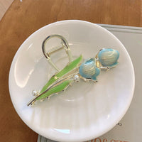 Thumbnail for Chic Enamel Duo Tulip Chignon Claw Clip Hair Claw - ArtGalleryZen