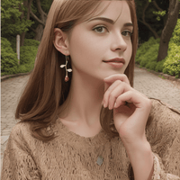 Thumbnail for Chic Enamel English Rose Dangle Earrings - ArtGalleryZen
