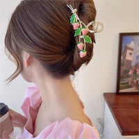 Thumbnail for Chic Enamel Strawberry Hair Claw Clip - ArtGalleryZen